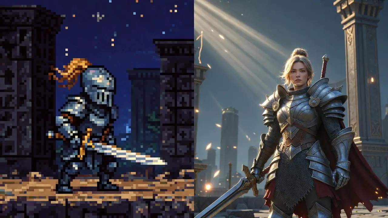 Lineage Remastered vs Classic graphics comparison